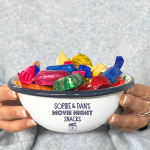 Prix bon marché Cadeaux promotionnels Logo personnalisé Vaisselle en émail écologique durable Bol de service nidification en émail blanc pour bonbons, fruits et céréales - Product Image 1