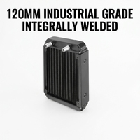 Radiateur en aluminium brasé sous vide, échangeur de chaleur à refroidissement liquide, raccords cannelés, pour serveur SFF, laser médical, circuit de refroidissement liquide compact
