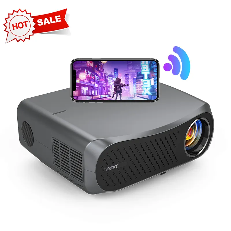 EUG 900DAB LCD Android Global Version 5G Wireless FULL HD 1080P 4K Projector for Home Office Business Movie Theater for iphone