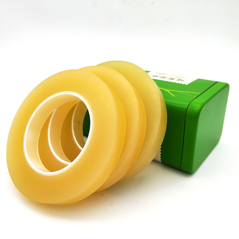 12mm 140m High Quality PVC Transparent Tape Single Sided Rubber Adhesive No Bubbles for Edge Binding and Tin Can Sealing