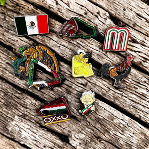 Pin de Solapa con Bandera, Novedad, Venta al por Mayor, para Ropa Mexicana, Bolsas, Camisetas, Broche de Esmalte para Sombrero, Insignia, Pin de Metal con Logotipo Personalizado - Product Image 2