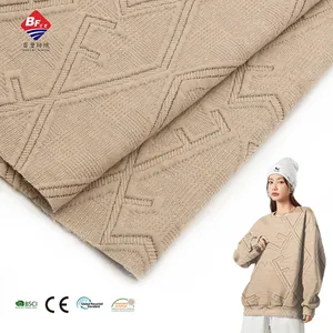 Изготовленная на заказ ткань из вискозы и спандекса 300gsm, Антистатическая эластичная трикотажная ткань для женского свитера, пальто