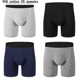 Boxer Sportivi in Cotone Taglia Americana, Asciugatura Rapida, Traspiranti, per Palestra e Corsa, Morbidi Pantaloncini Lunghi in Cotone XXL XL - Product Image 1