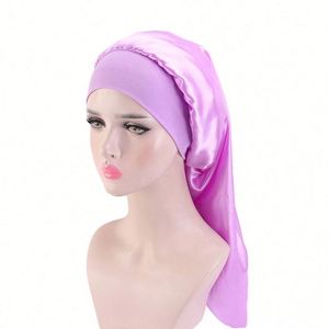 Gorros de satén extralargos para dormir, gorros sueltos para trenzas, para mujeres, para rastas, cabello rizado, suaves - Product Image 3