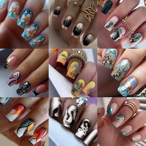 24-teiliges Set Luxus-Geschenkverpackungsbox für falsche Nägel Strass-Dekor französische falsche Nagelspitzen <span class=keywords><strong>Bling</strong></span> langer Sarg Ballett-Nägel zum aufdrücken - Product Image 5