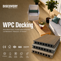 Planches de terrasse en composite bois-plastique (WPC) pour extérieur, finition grain de bois brossé, pour patio, balcon, jardin