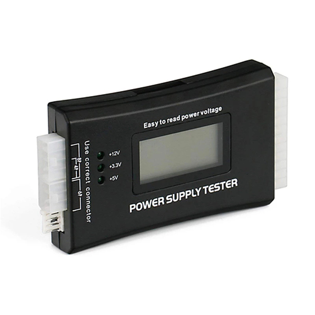 Digital LCD Display PC Computer 20/24 Pin Power Supply Tester Check Quick Bank Supply Power Measuring Diagnostic Tester Tools