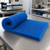 Rouleau de mousse de silicone à cellules ouvertes de fabrication chinoise, densité 150 kg/m³, épaisseur 15 mm, vente directe SHB-15-15, coussin bleu pour table à repasser