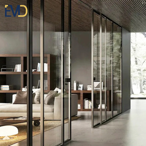 Grande porte patio coulissante avec <span class=keywords><strong>cadre</strong></span> en aluminium et porte intérieure silencieuse en alliage d'aluminium Service OEM disponible - Product Image 4