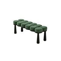 Banc long en bois massif de style nordique pour chambre à coucher, vestiaire, bout de lit, canapé et chaise pour usage domestique, banc à chaussures à l'entrée.