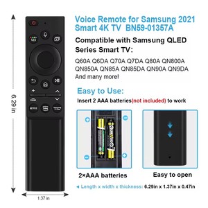 Remplacement de la télécommande vocale <span class=keywords><strong>2022</strong></span> BN59-01357A adapté pour <span class=keywords><strong>Samsung</strong></span> Smart avec BT 2021QLED 4K <span class=keywords><strong>8K</strong></span> Smart TV série QLED - Product Image 3