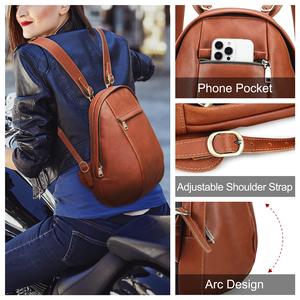 Contactez le <span class=keywords><strong>sac</strong></span> à <span class=keywords><strong>dos</strong></span> de tous les jours en <span class=keywords><strong>cuir</strong></span> véritable minimaliste personnalisé pour femmes <span class=keywords><strong>sac</strong></span> à <span class=keywords><strong>dos</strong></span> pour ordinateur portable de 13.3 pouces multi-compartiments - Product Image 6