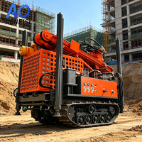 Machine de forage de puits d'eau sur chenilles hydraulique diesel ANS260, équipement pour une profondeur de 260 m, adapté à la géologie complexe