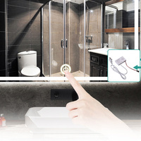 Interrupteur tactile HoneyFly pour miroir, alimentation AC220V-DC12V 12W, LED ON/OFF, gradation de la lumière, contrôleur tactile caché pour lampe de miroir