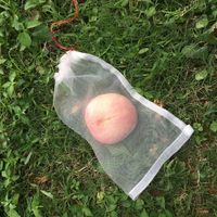 200 stuks nylon garen fruitbeschermingszakjes met trekkoord, eenvoudig te monteren, wit, 6 x 8 inch