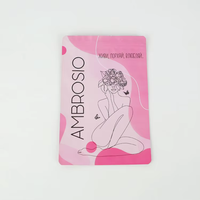 Sachet rose mat personnalisé en gros pour emballage de masques cosmétiques et de soins de la peau, sac en Mylar thermoscellable, pochette plate givrée à fermeture éclair