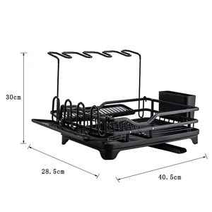 BX stendino per piatti con porta utensili in <span class=keywords><strong>vetro</strong></span> per <span class=keywords><strong>scolapiatti</strong></span> da cucina con <span class=keywords><strong>scolapiatti</strong></span> Set per lavello da cucina Sotrage Rack - Product Image 4