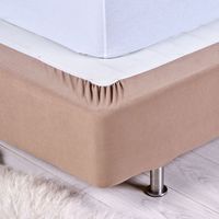 Base de lit ajustée en polyester pelucheux 100% jupe de lit cantonnière de lit noire