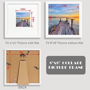 HOMCO Wholesale MDF Picture <strong>Frames</strong> 3 Colors Modern <strong>Square</strong> with Mat Customized Photo <strong>Frame</strong> for Home Decorative - Product Image 5