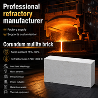 Brique réfractaire en corindon et mullite Rongsheng, résistante aux chocs thermiques et à la compression élevée, utilisée pour les fours industriels thermiques