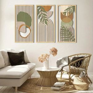 Décorations murales en bois creux de haute qualité K&B au design minimaliste pour la maison et l'hôtel, murs décoratifs suspendus - Product Image 2