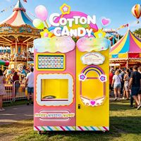 Machine à vendre des barbes à papa automatiques, machine à barbes à papa commerciale en libre-service pour les parcs d'attractions