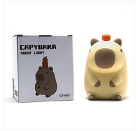 Lampe de nuit en silicone mignonne en forme de capybara, rechargeable par USB, lumière LED, gradation, lampe de bureau décorative, lampe de nuit pour dormir