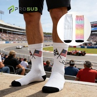 Prosub — chaussettes personnalisées à Sublimation, en Polyester, imprimées, pour les bas, pour les athlétiques, blanches, vierges
