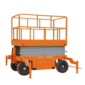 4 मीटर 500 किलोग्राम हाइड्रोलिक इलेक्ट्रिक ट्रेल्ड मैनुअल पुश मोबाइल कैंची लिफ्ट आदमी हवाई कार्य मंच बिक्री के लिए लिफ्ट - Product Image 2