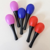 Plastic Mini Sand Hammer Early Education Percussion Instrument Colorful Grip Toy Interactive Musical Instrument Sand Egg Rattle