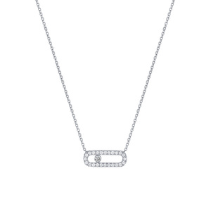 Conjunto de Collar y Aretes de Lujo QUEENSUN <span class=keywords><strong>Meisa</strong></span> de 18K, Elegantes y Modernos, con Pequeños Diamantes Cultivados en Laboratorio, Impresionante Oro Blanco - Product Image 6