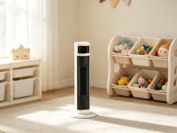 Chauffage d'appoint numérique avec écran tactile, télécommande, 2 niveaux de chauffage, oscillant, portable, électrique, température réglable