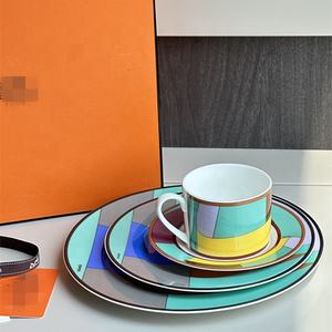 Juego de Platos para Cena, Vajilla de Porcelana Royal Bone China, Juego de 4 Piezas con Logotipo, Regalos Empresariales de Cerámica - Product Image 5