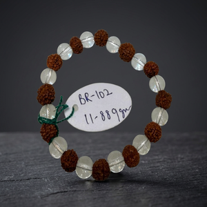High Quality Natural Rudraksha Beaded <b>Bracelet</b> Men Women Religious Mala Yoga Meditation <b>Healing</b> Spiritual Energy Stone Gift - Product Image 2