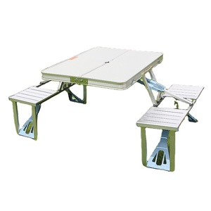 <span class=keywords><strong>Table</strong></span> de pique-nique pour camping en plein air <span class=keywords><strong>Table</strong></span> de camping légère portable <span class=keywords><strong>pas</strong></span> chère <span class=keywords><strong>Table</strong></span> de <span class=keywords><strong>valise</strong></span> pliante avec ensemble de 4 chaises - Product Image 1