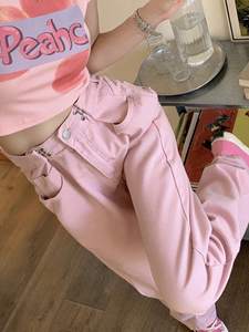 Taille haute rose jean pour femmes 2025 jambe large maman jean Cotvotee Streetwear décontracté Denim <span class=keywords><strong>pantalon</strong></span> - Product Image 2