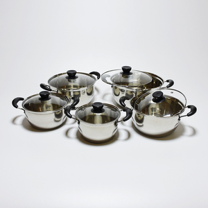 Thấp mảnh thép không gỉ nấu ăn nồi đặt nhà bếp canh chậu đa chức năng Cookware Set - Product Image 5