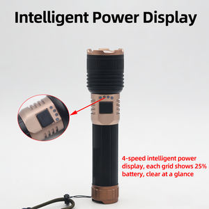 Lampe <span class=keywords><strong>torche</strong></span> LED super lumineuse rechargeable par type C, 4 modes, zoom télescopique, portée de 600 m, protection IP65, alliage d'aluminium, <span class=keywords><strong>torche</strong></span> <span class=keywords><strong>puissante</strong></span> - Product Image 2