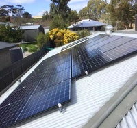 Système solaire complet 5 kW connecté au réseau, panneaux en silicium monocristallin, contrôleur MPPT, batterie lithium-ion
