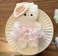 Poupée en peluche pour filles de 17 cm, combinaison en dentelle, fil de laine, 10 cm, haute qualité, en stock