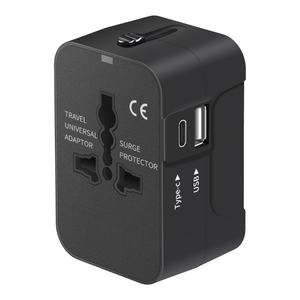Adaptateur de voyage universel avec USB C - Chargeur mural tout-en-un pour le monde entier avec adaptateur de prise secteur pour les États-Unis, l'UE, le Royaume-Uni et l'Australie - Product Image 1