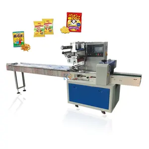 2024 Automatic Cookies Chocolate Candy Food Pillow Packing Machines Chips Stick Popsicle Packing Sealing Machine