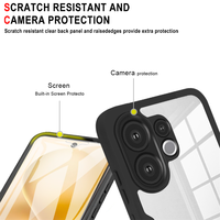 Coque de protection intégrale en acrylique transparente pour OPPO Reno 15F 15C 15 Pro Max A6X A6 A5 Pro F31 A5X