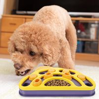 Nouveau Jouet Interactif Écologique en Plastique pour Chien : Bol Distributeur Lent et Plaque d'Entraînement IQ
