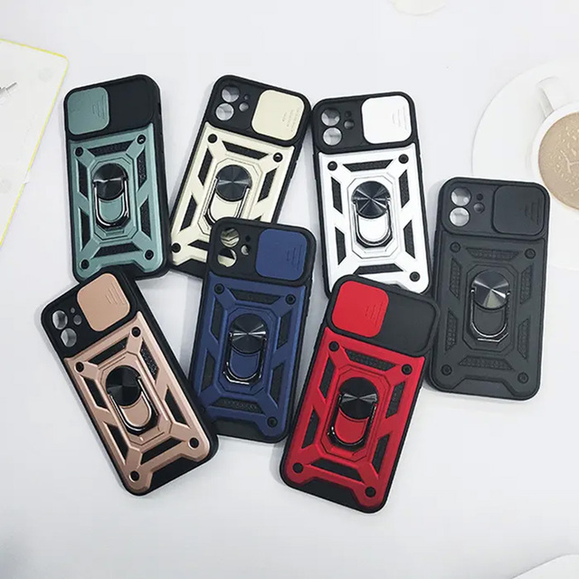 Shockproof Holder Phone Case  for Samsung A23 A22 A32 A12 5G 4G S22 Ultra Plus Heavy Duty Slide Camera Protection Cover
