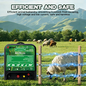 Électrificateur de clôture solaire portable 2.8J 50KM avec cadre <span class=keywords><strong>en</strong></span> plastique écologique pour bétail et clôtures de <span class=keywords><strong>jardin</strong></span>, contrôleur de clôture pour usage agricole - Product Image 1