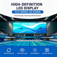 Module d'affichage LED couleur plein écran extérieur P3.91 250mm x 250mm 64x64 pixels pour aéroport, animations, graphiques, texte