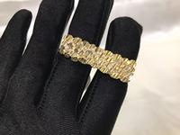 Bague double doigt en acier inoxydable personnalisée, tendance, plaquée or 18 carats, motif dessin animé, bijou mignon pour filles, garçons et femmes, idéale pour un cadeau