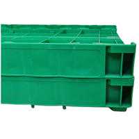 QS Offre Spéciale prix d'usine pliable pliant stockage en plastique boîte de déménagement conteneurs caisse empilable grandes caisses en plastique