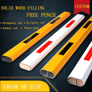 Porte de barrière manuelle de porte de boom de parking avec la barrière droite de bras droit de barrière de boom en caoutchouc - Product Image 5